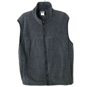 L.L. Bean mens fleece zip up fall winter vest with pockets that zip size large